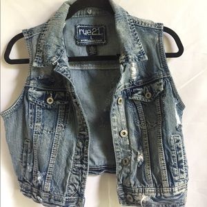 Rue21 Distressed Jean Vest